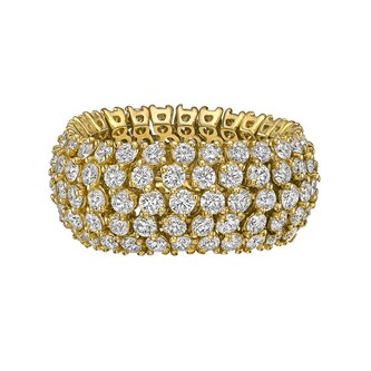 Betteridge 18k Yellow Gold 5.08cttw Diamond 5 Row Flexible Band Size ?? Betteridge 18k Yellow Gold 5.08cttw Diamond 5 Row Flexible Band Size ??