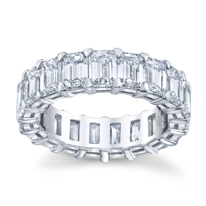 Betteridge Platinum 7.78cttw Emerald Cut Diamond Eternity Band