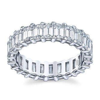 Betteridge Platinum 4.75cttw Emerald Cut Diamond Eternity Band