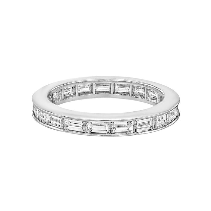 Betteridge Platinum 2.11cttw Baguette Cut Diamond Eternity Band Size 7