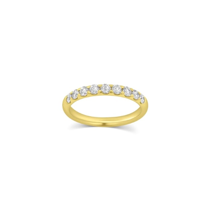 18K Rose Gold 0.50cttw Diamond 9 Stone Half Eternity Ring