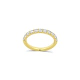 18K Rose Gold 0.75cttw Diamond 11 Stone Half Eternity Ring