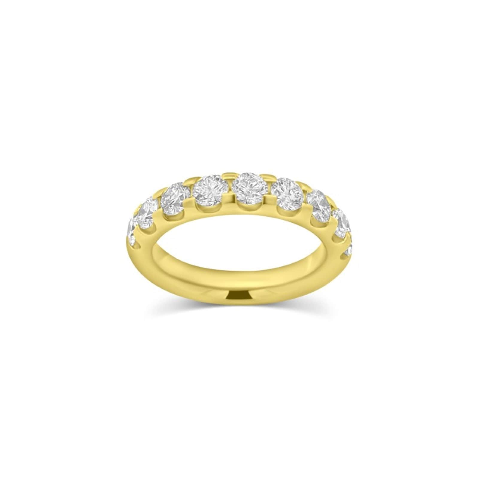 18K Rose Gold 1.50cttw Diamond 9 Stone Half Eternity Ring