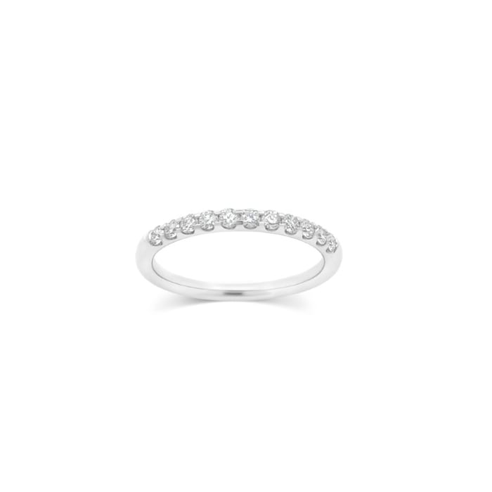 Platinum 0.33cttw Diamond 11 Stone Half Eternity Ring