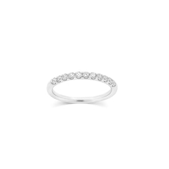  Platinum 0.33cttw Diamond 11 Stone Half Eternity Ring