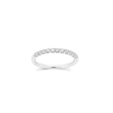 Platinum 0.33cttw Diamond 11 Stone Half Eternity Ring