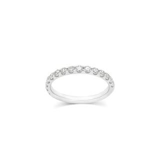  Platinum 0.50cttw Diamond 11 Stone Half Eternity Ring