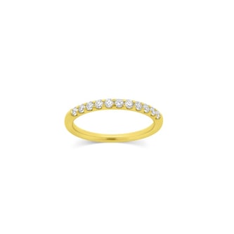  18K Yellow Gold 0.33cttw Diamond 11 Stone Half Eternity Ring