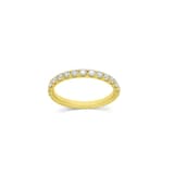 18K Yellow Gold 0.50cttw Diamond 15 Stone Half Eternity Ring