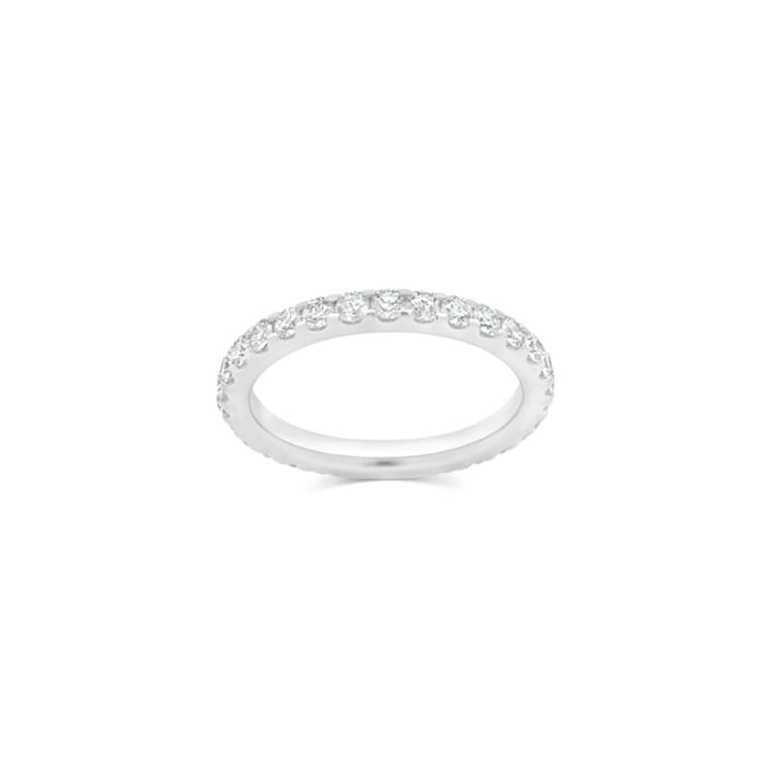 Platinum 1.00cttw Diamond 30 Stone Full Eternity Ring