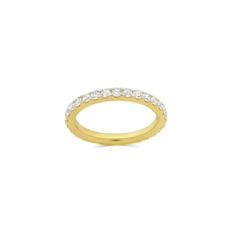  18K Yellow Gold 1.00cttw Diamond 30 Stone Full Eternity Ring