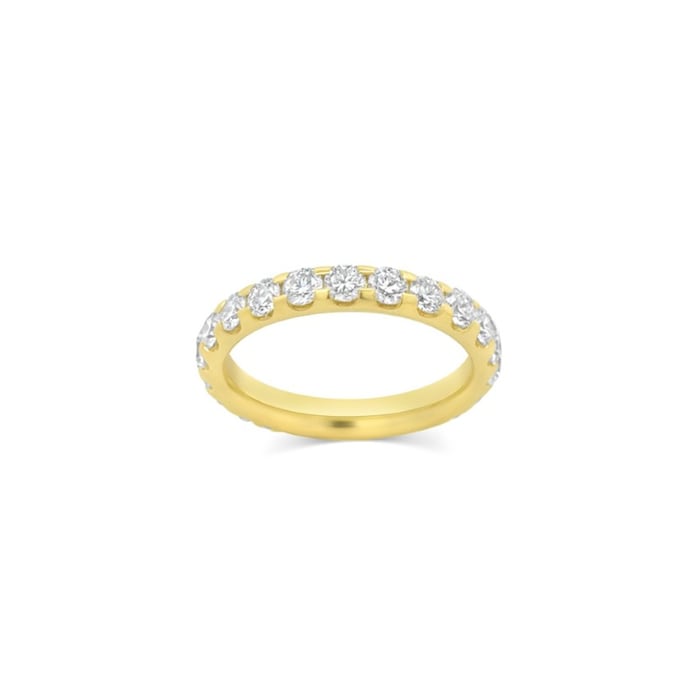 18K Yellow Gold 2.00cttw Diamond 22 Stone Full Eternity Ring