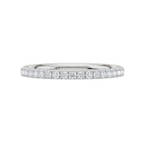 Royal Asscher Platinum Round Cut 0.23cttw Diamond Half Wedding Band