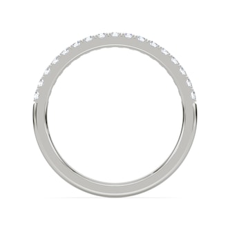 Royal Asscher Platinum Round Cut 0.23cttw Diamond Half Wedding Band