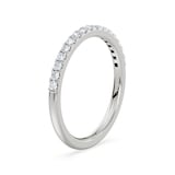 Royal Asscher Platinum Round Cut 0.23cttw Diamond Half Wedding Band
