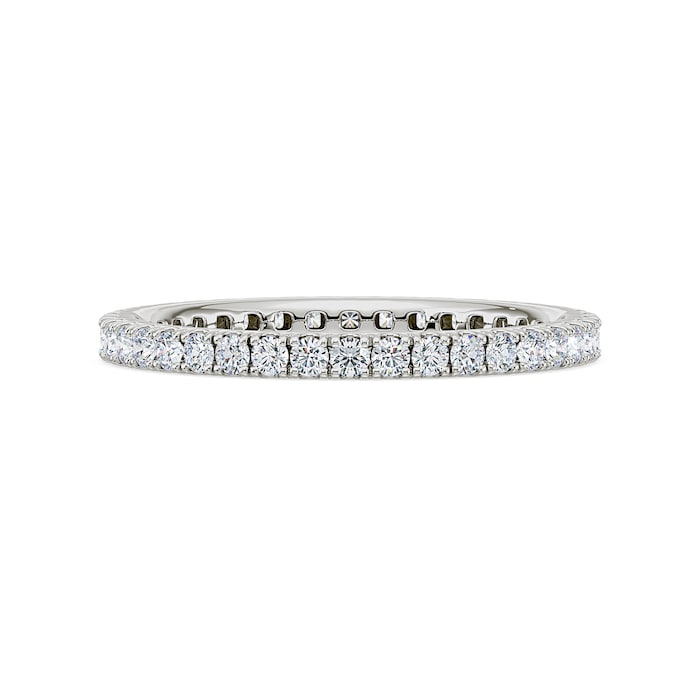 Royal Asscher Platinum Round Cut 0.53cttw Diamond Full Wedding Band