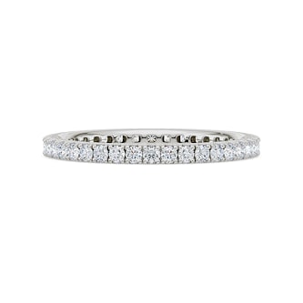 Royal Asscher Platinum Round Cut 0.53cttw Diamond Full Wedding Band
