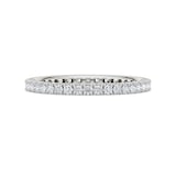 Royal Asscher Platinum Round Cut 0.53cttw Diamond Full Wedding Band