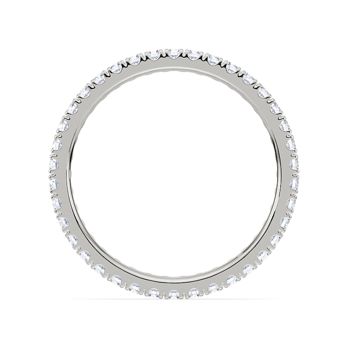 Royal Asscher Platinum Round Cut 0.53cttw Diamond Full Wedding Band