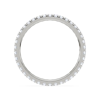 Royal Asscher Platinum Round Cut 0.53cttw Diamond Full Wedding Band