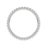 Royal Asscher Platinum Round Cut 0.53cttw Diamond Full Wedding Band
