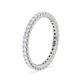 Royal Asscher Platinum Round Cut 0.53cttw Diamond Full Wedding Band