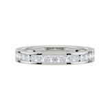 Royal Asscher Platinum Round Cut 0.42cttw Diamond Half Wedding Band