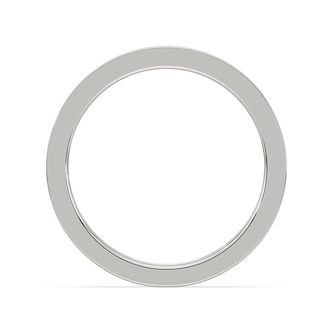 Royal Asscher Platinum Round Cut 0.42cttw Diamond Half Wedding Band