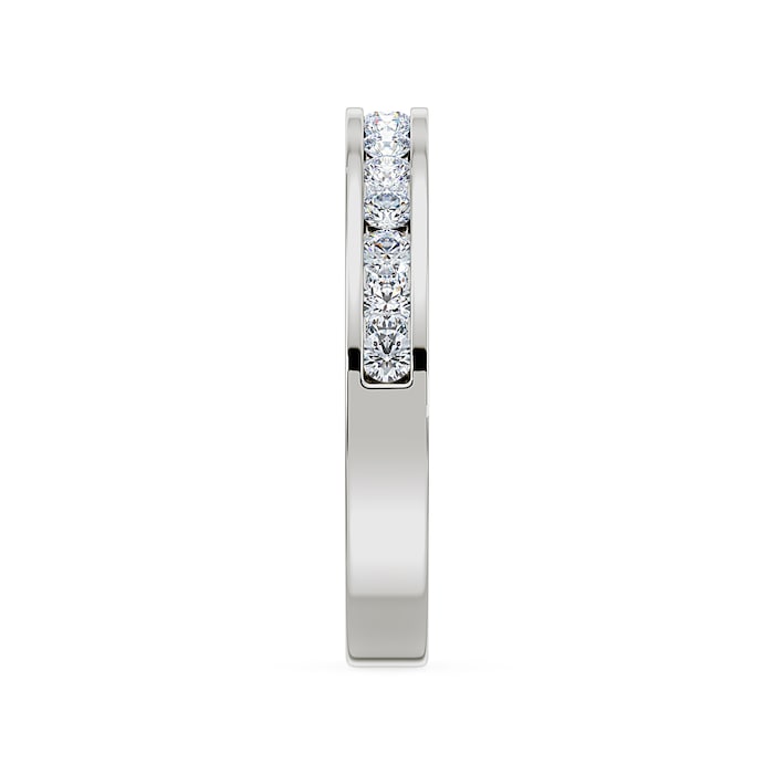 Royal Asscher Platinum Round Cut 0.42cttw Diamond Half Wedding Band