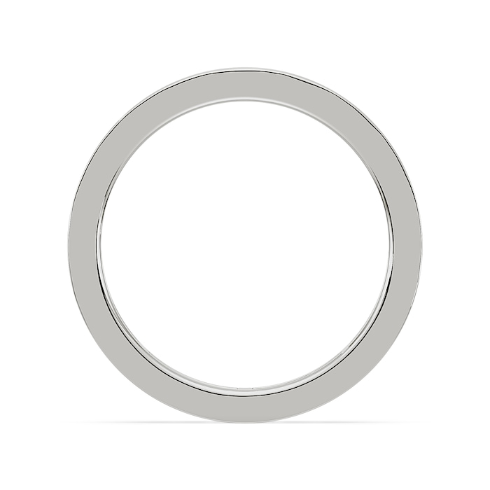 Royal Asscher Platinum Round Cut 0.84cttw Diamond Full Wedding Band