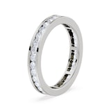 Royal Asscher Platinum Round Cut 0.84cttw Diamond Full Wedding Band