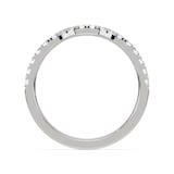 Royal Asscher Platinum Round Cut 0.35cttw Diamond Half Shaped Wedding Band