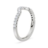 Royal Asscher Platinum Round Cut 0.35cttw Diamond Half Shaped Wedding Band