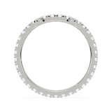 Royal Asscher Platinum Round Cut 0.70cttw Diamond Half Shaped Wedding Band