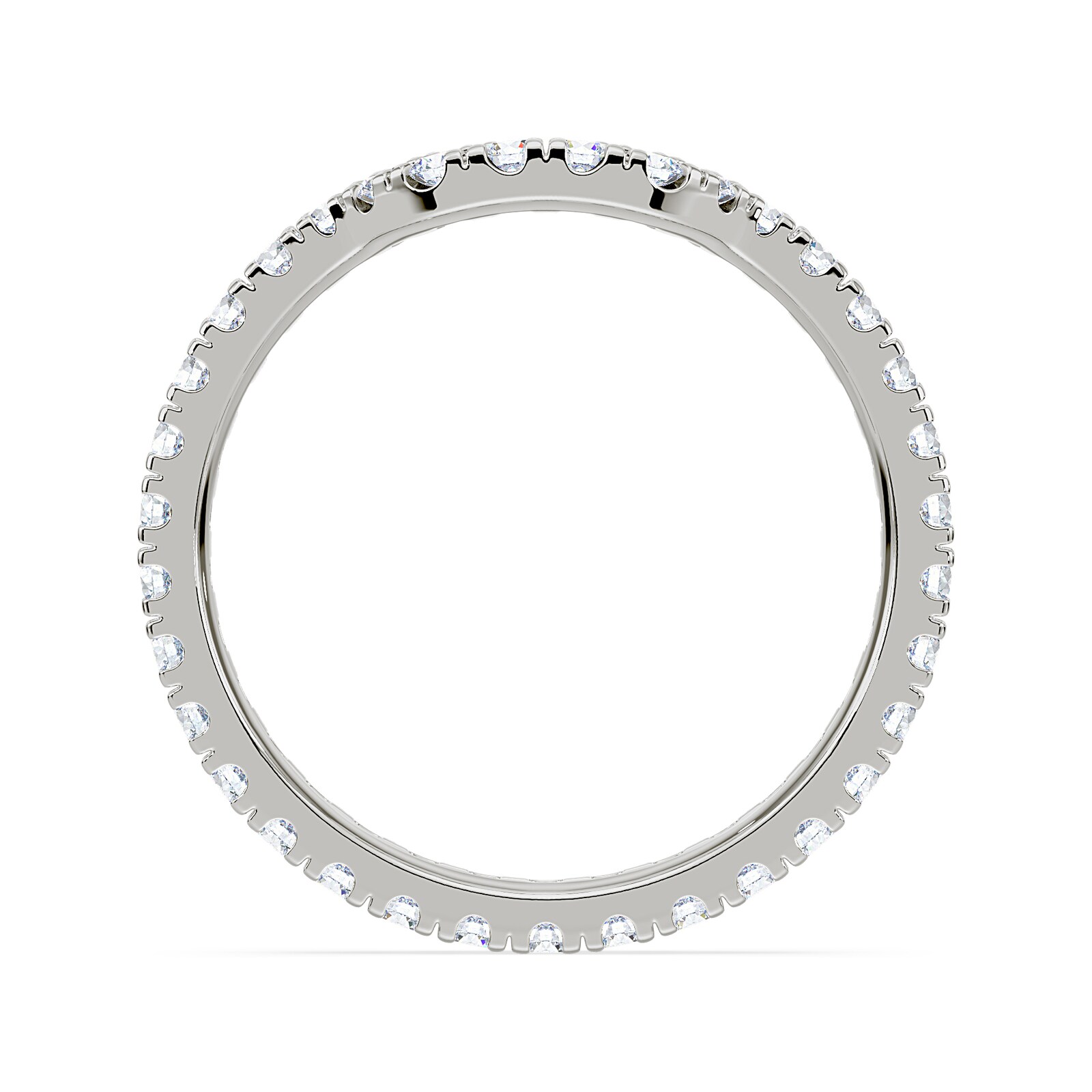 Royal Asscher Platinum Round Cut 0.70cttw Diamond Half Shaped Wedding Band