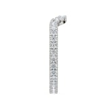 Royal Asscher Platinum Round Cut 0.70cttw Diamond Half Shaped Wedding Band