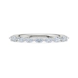 Royal Asscher Platinum Marquise Cut 0.52cttw Diamond Half Wedding Band