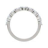 Royal Asscher Platinum Marquise Cut 0.52cttw Diamond Half Wedding Band