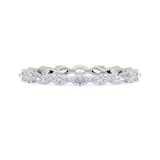 Royal Asscher Platinum Marquise Cut 1.05cttw Diamond Full Wedding Band