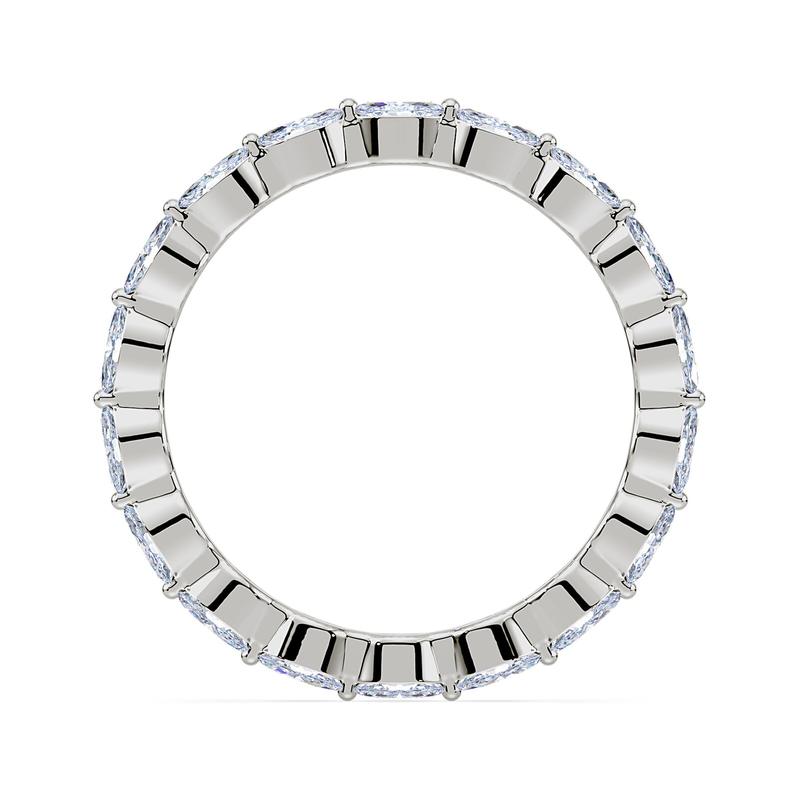 Royal Asscher Platinum Marquise Cut 1.05cttw Diamond Full Wedding Band