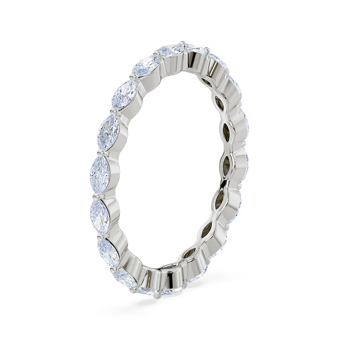 Royal Asscher Platinum Marquise Cut 1.05cttw Diamond Full Wedding Band