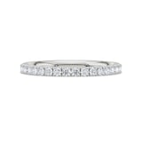 Royal Asscher Platinum Round Cut 0.43cttw Diamond Half Wedding Band