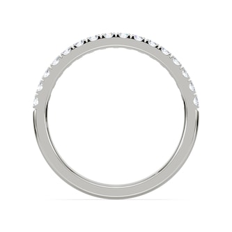 Royal Asscher Platinum Round Cut 0.43cttw Diamond Half Wedding Band