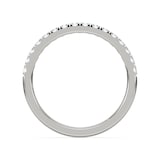 Royal Asscher Platinum Round Cut 0.43cttw Diamond Half Wedding Band
