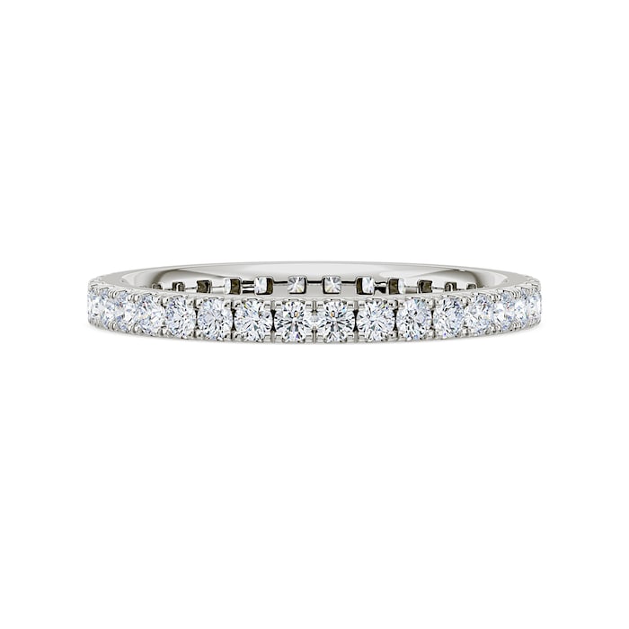 Royal Asscher Platinum Round Cut 0.68cttw Diamond Full Wedding Band