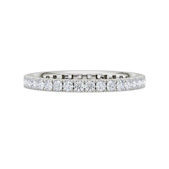 Royal Asscher Platinum Round Cut 0.68cttw Diamond Full Wedding Band