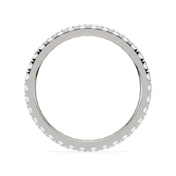 Royal Asscher Platinum Round Cut 0.68cttw Diamond Full Wedding Band
