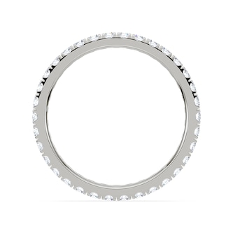 Royal Asscher Platinum Round Cut 0.68cttw Diamond Full Wedding Band