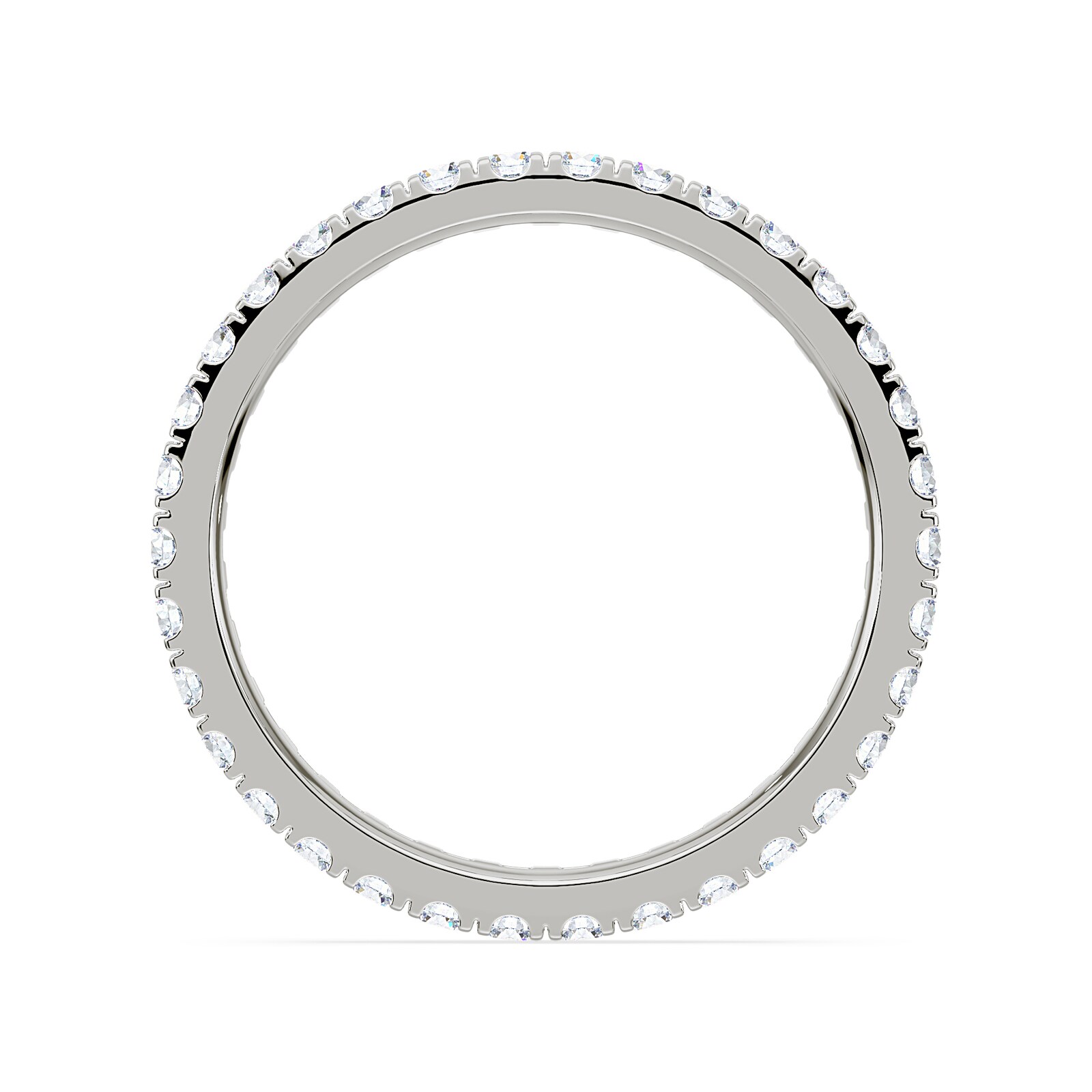 Royal Asscher Platinum Round Cut 0.68cttw Diamond Full Wedding Band