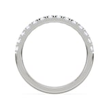 Royal Asscher Platinum Round Cut 0.41cttw Diamond Half Wedding Band